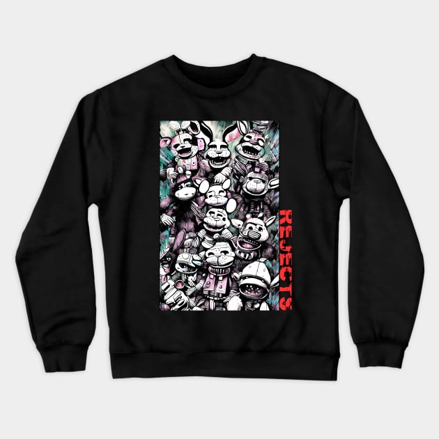 FNAF Rejects - Group Shot Crewneck Sweatshirt by The Daisy Tee Co.